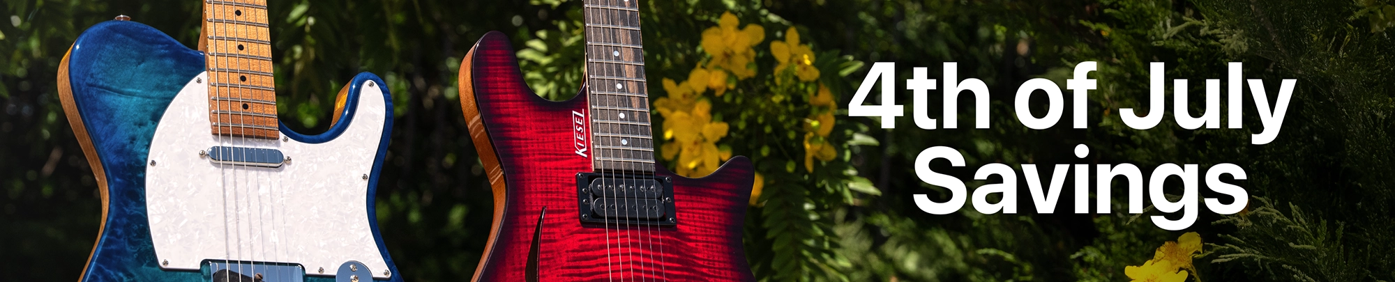 Kiesel Guitars 4th of July Sale Banner