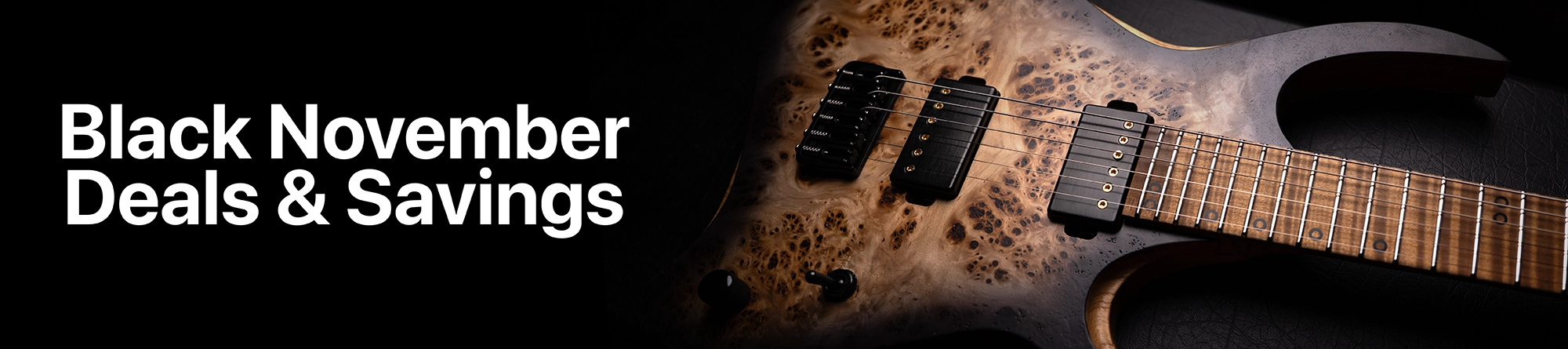 Kiesel Guitars Black November Sale Banner