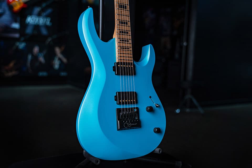 Kiesel Guitars Aries Bolt-On With Blue Mist Metallic Finish