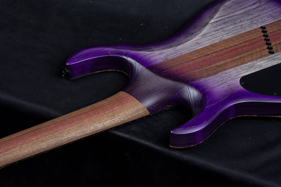 Kiesel Guitars Aries Neck-Through Neck Heel, tropic finish, black hardware, maple neck