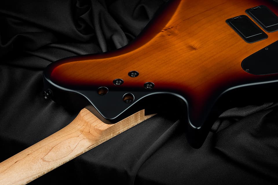 /Kiesel Guitars Zeus Bass Neck Heel With vintage burst finish and maple neck