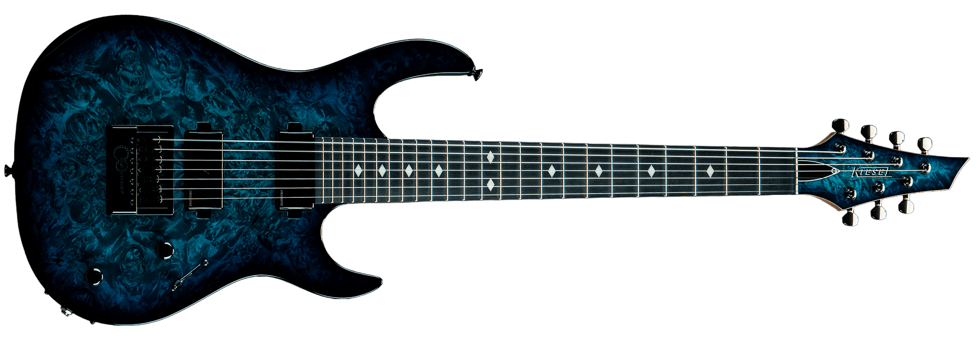 ARIES BOLT-ON in Translucent Aqua Burst finish