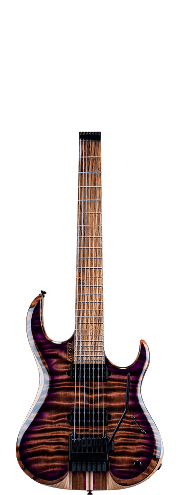 Kiesel Guitars 7A Flamed Redwood Top